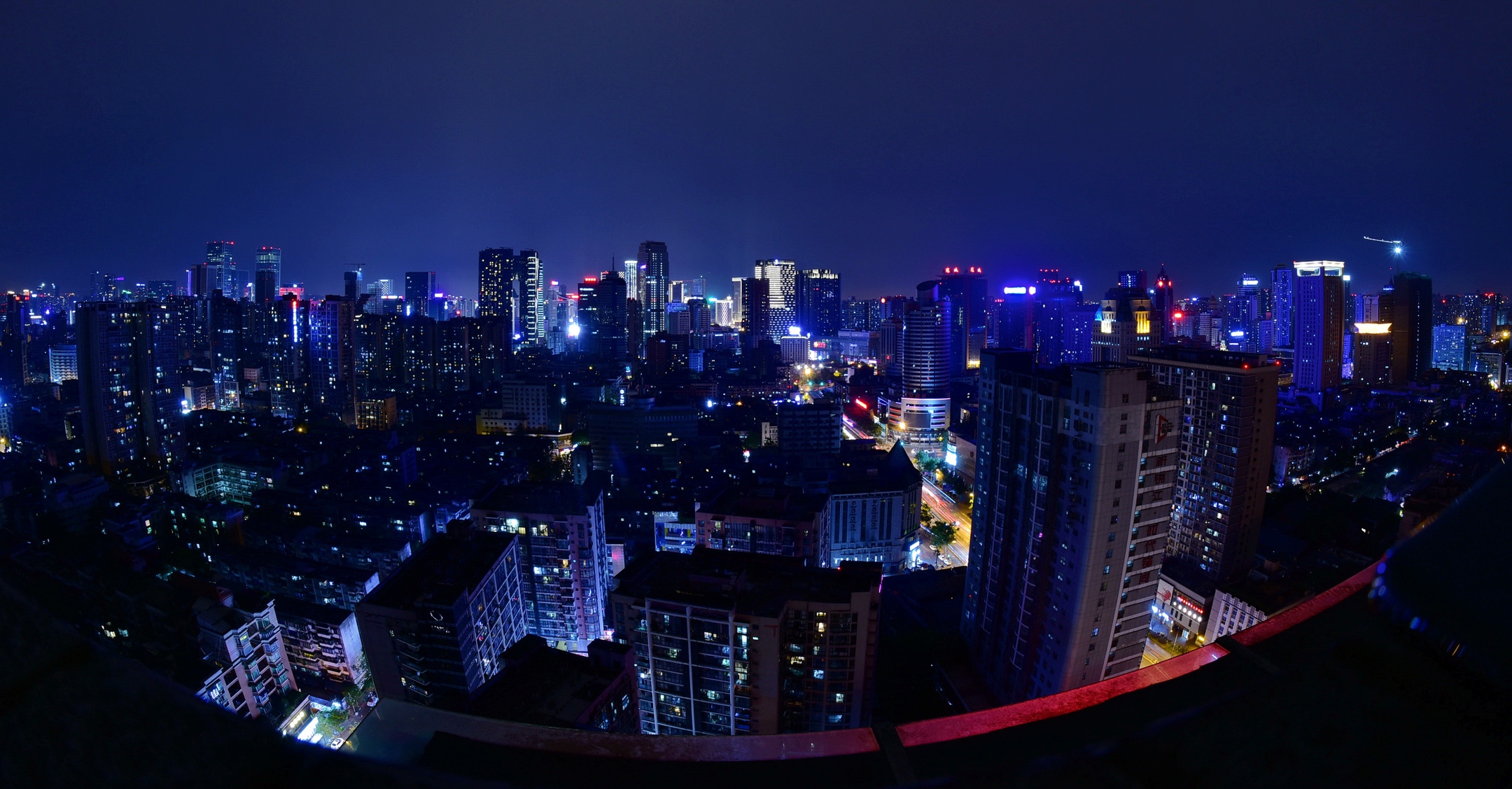 成都夜景一角