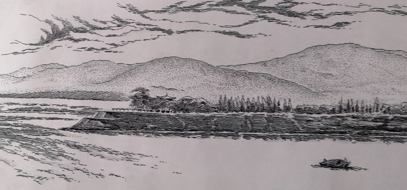 李渝基《湘江神韵图》长卷局部