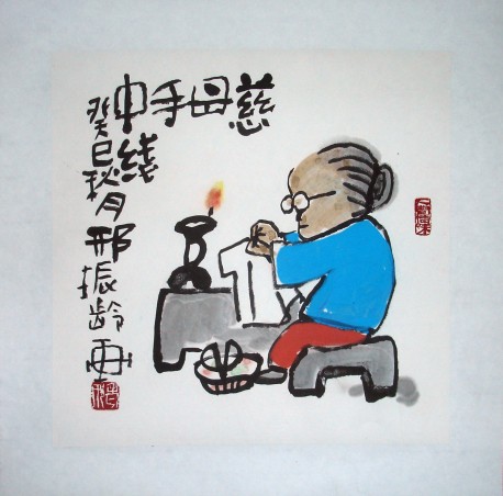 母亲拨亮了那盏昏暗的油灯,温暖顿时洒满了简陋的屋子.