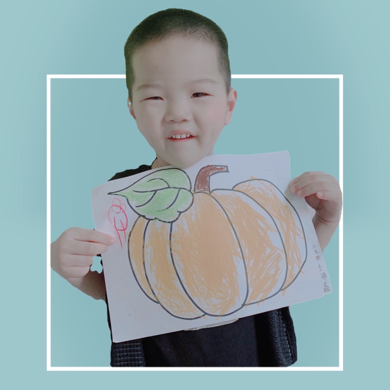 《彩色南瓜》绘画