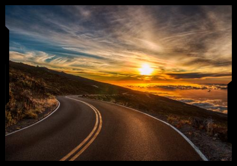 夕阳路上 快乐向前