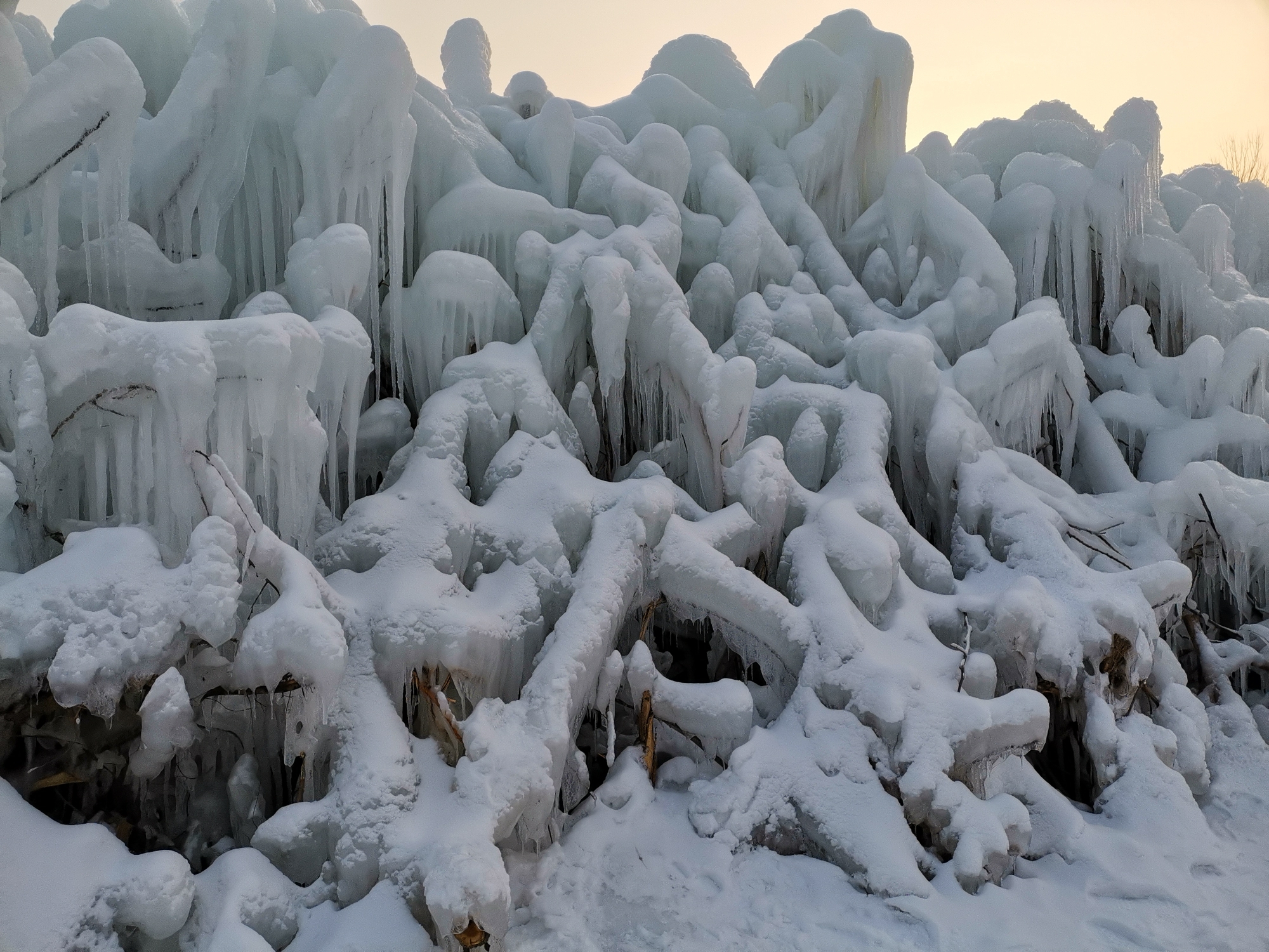 长治太行公园冰挂