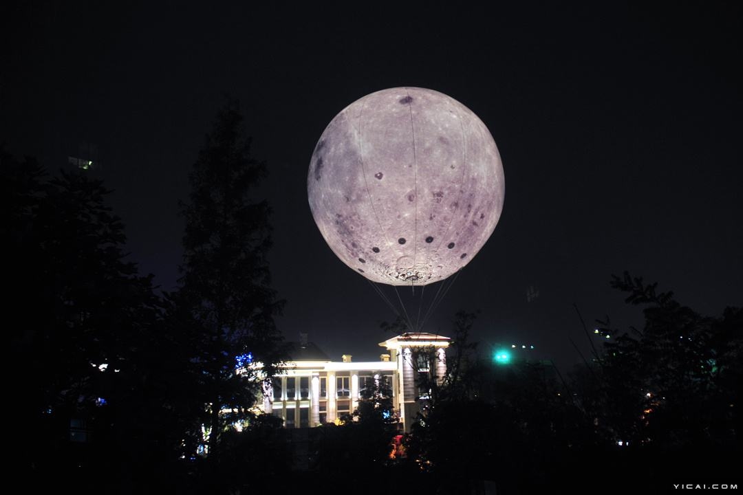 盘州人造月亮夜景图片