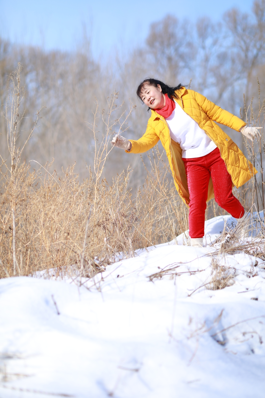 (原片外景人像摄影)雪山姑娘