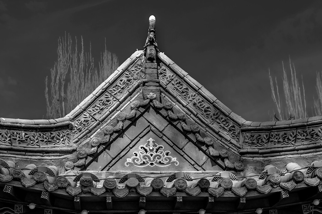 酒泉"西汉胜迹"明清古建筑局部影像