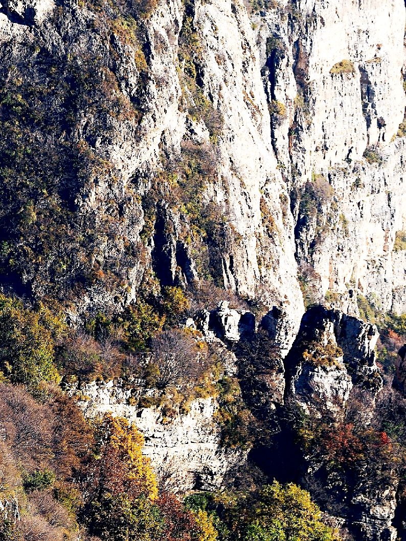 白石山因山体多白色大理石而得名.