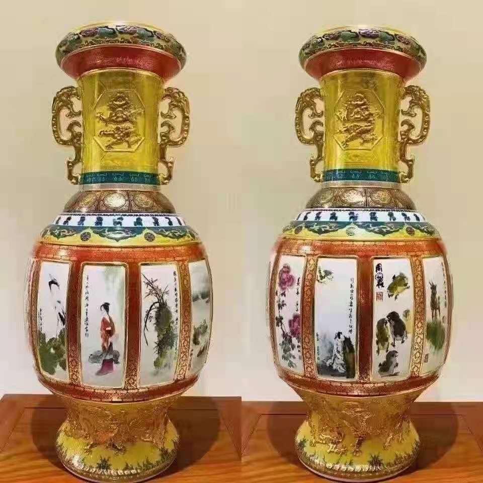 《百年国韵十二宗师大瓶》全程经过300多道手工制作完成