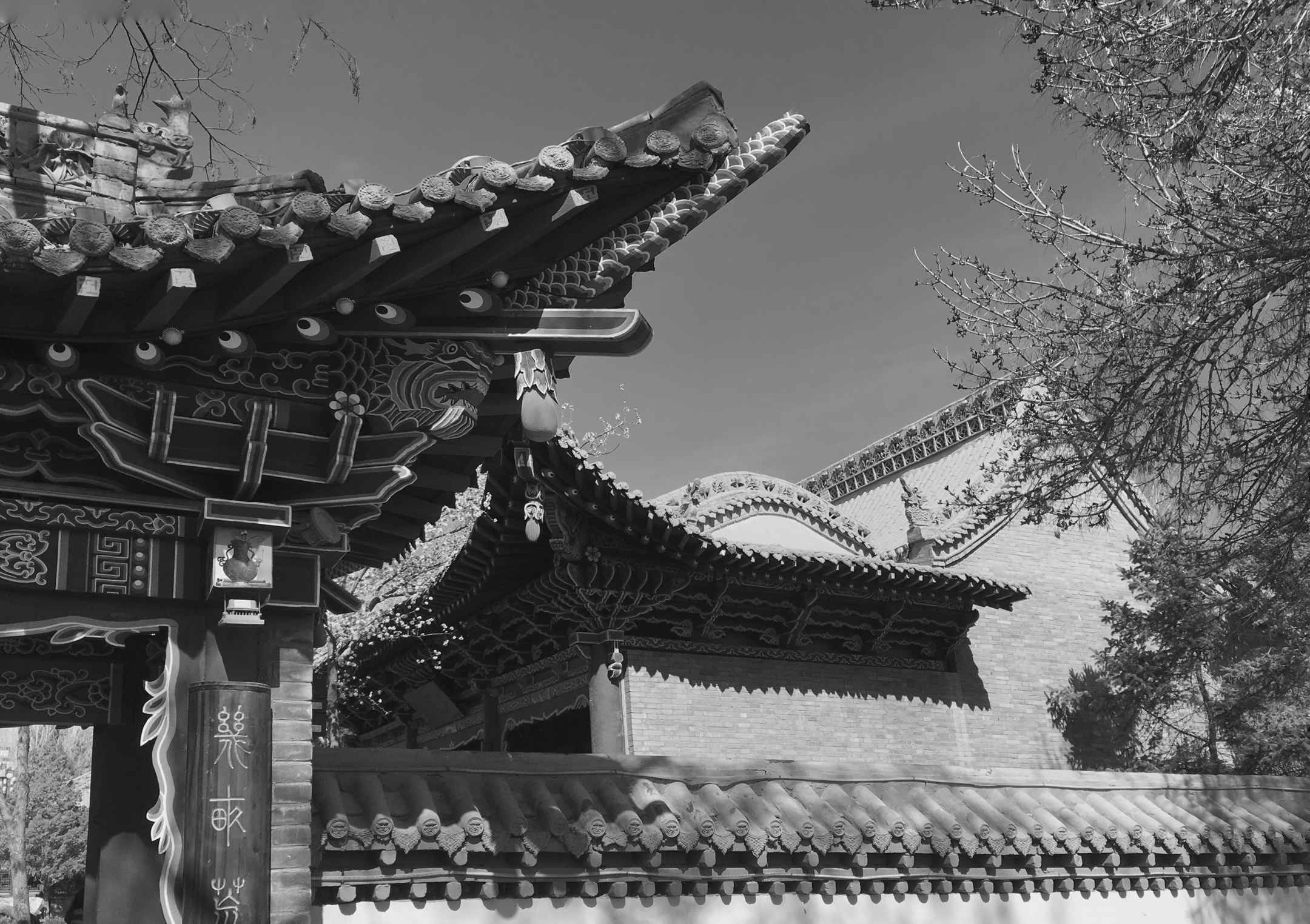 酒泉"西汉胜迹"明清古建筑局部影像