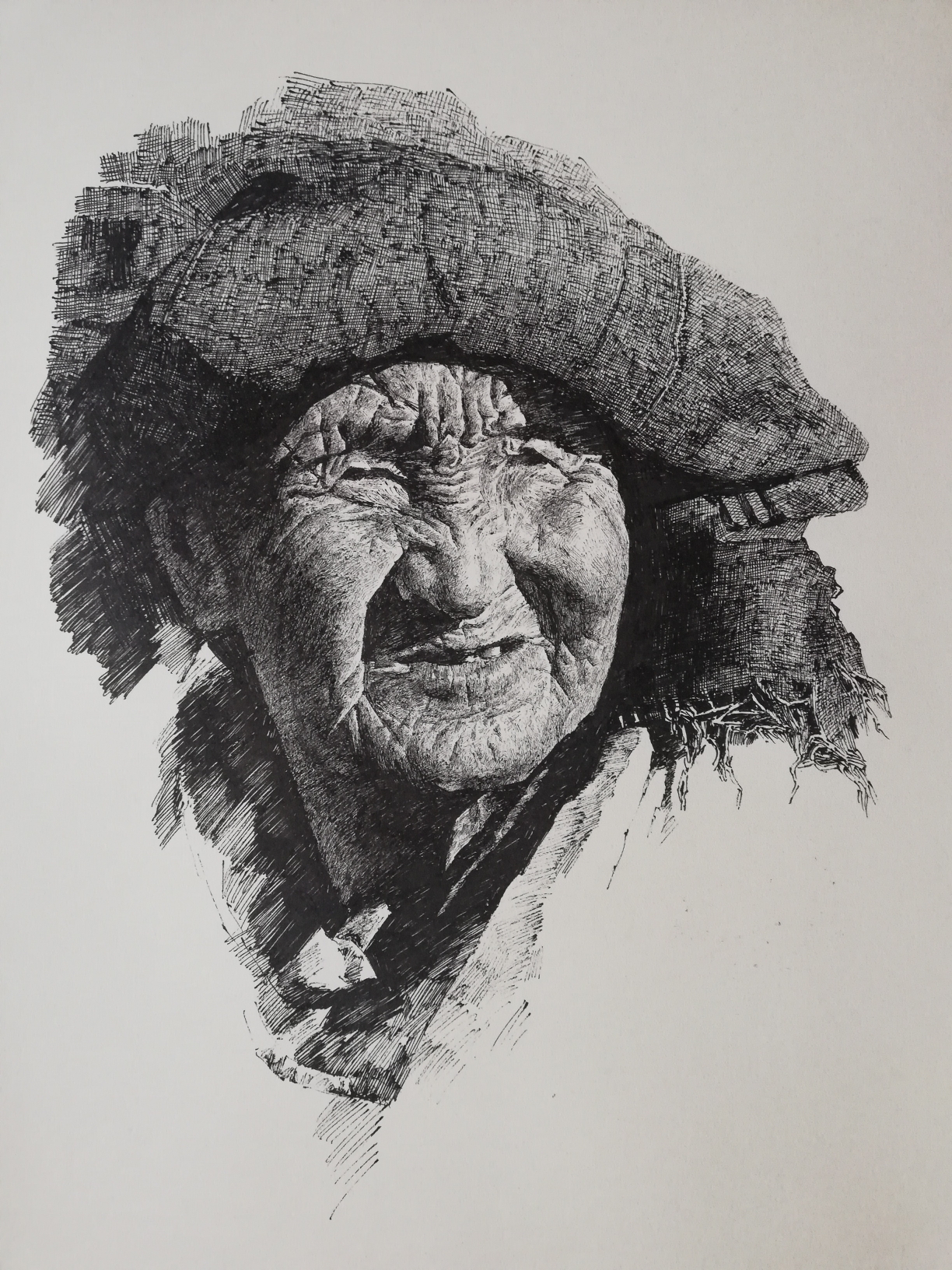 我们在创作新钢笔画时,总是用心在体会着物象形体之外的东西,注重着