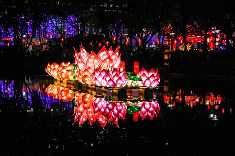 元宵节莘庄灯会开幕式现场十分火爆