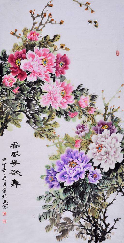 石画牡丹图片来源网络