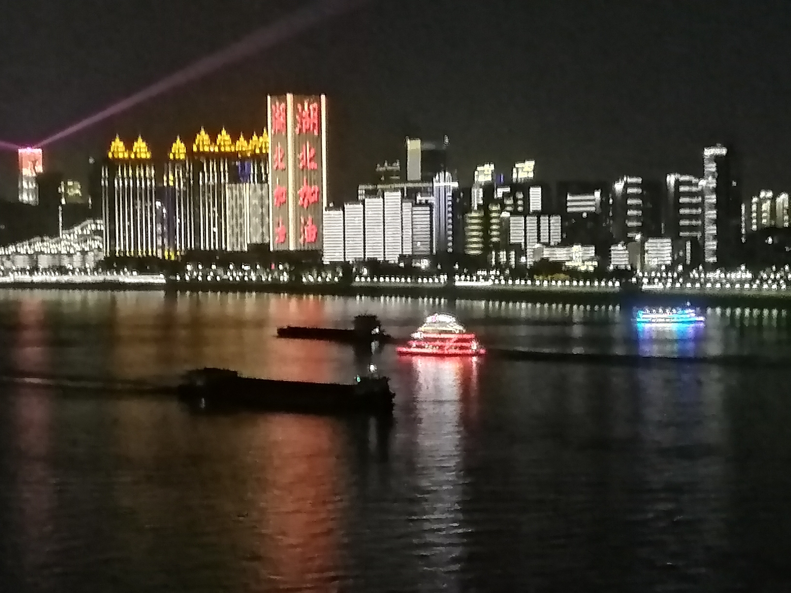 武漢的長江夜景