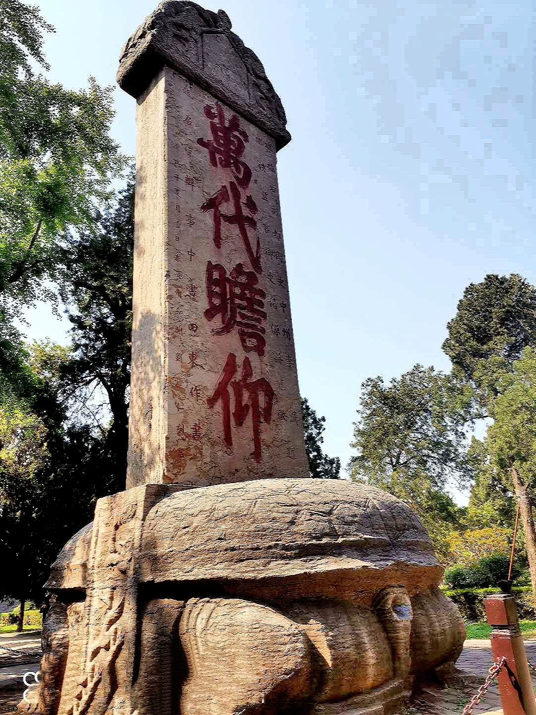 岱庙中的石碑多.