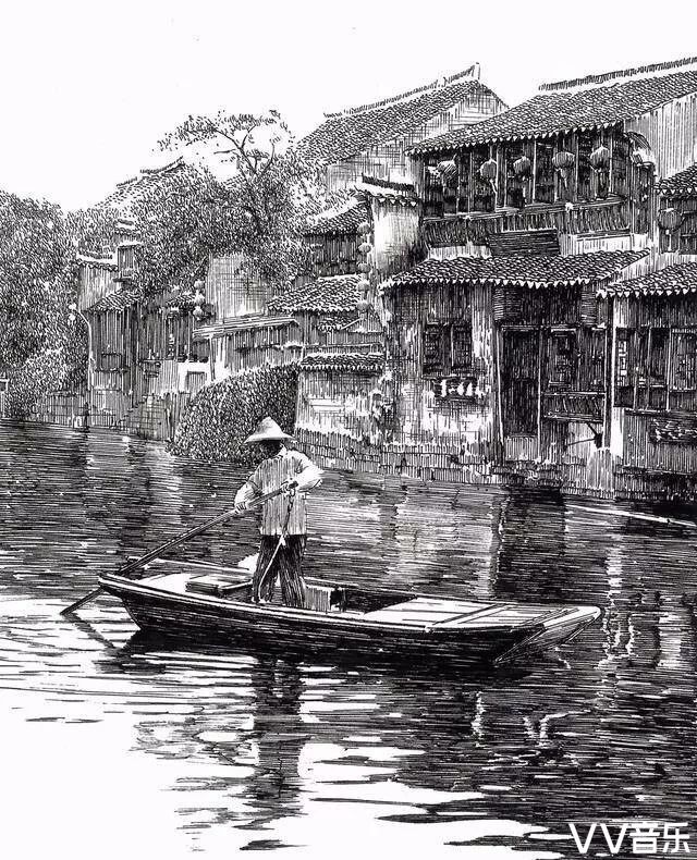 中国极品六大钢笔画