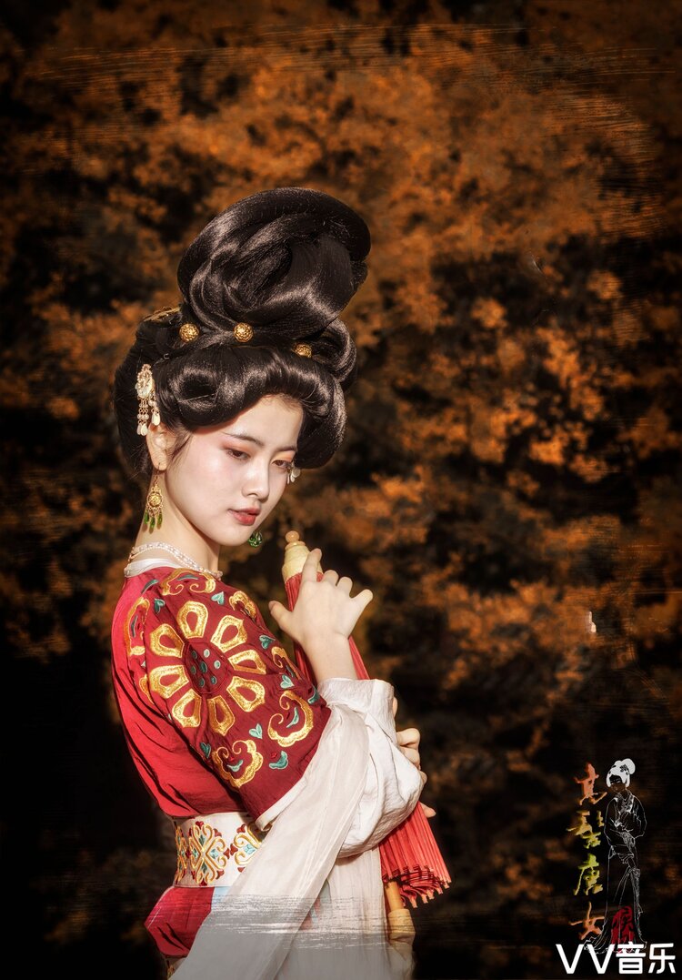 环境人像高髻唐女