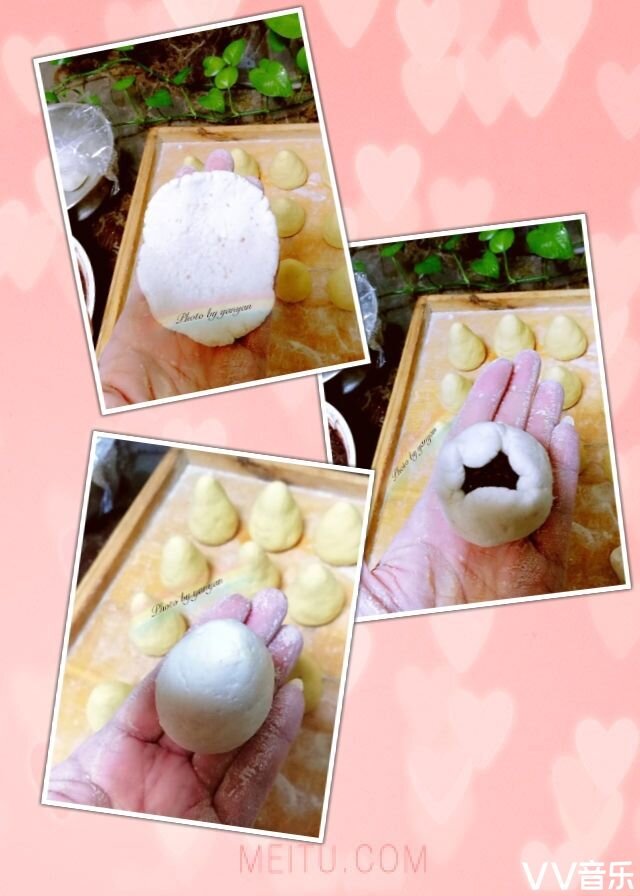 不要放太多糖,因为粘豆包吃的时候可以蘸着白糖吃,不能用那种类似泥一